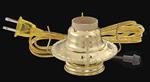 #2 Brass Plated Electric Burner / Brown Cord