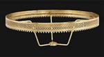 Tripod, 10" Fancy Banded Ring - Brass Plated