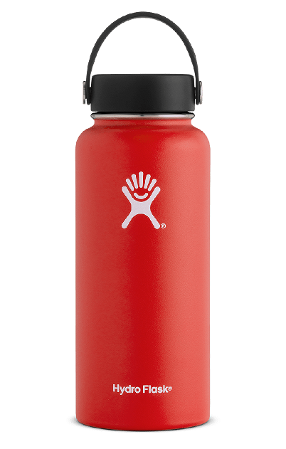 Hydro Flask Wide Mouth Water Bottle, Flex Cap 32 oz, Lava