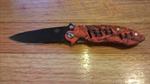 8 1/2^ Orange Camouflaged Hunting Knife