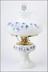 Oil lamps burning lamp oil and using a wick and ...