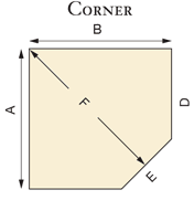 Artic Sky 48 x 48 Classic Edge Pad - Corner Type 2 2