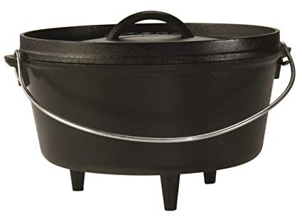 Lodge L10CF3 5 Qt. Pre-Seasoned Cast Iron Deep Skillet with Cover