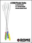 Fork - 22^  Colored Wooden Handle