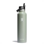 HydroFlask Insulated Bottle - 24 oz Standard Mouth Flex Straw Agave