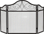 Screen - 3 Fold Arched Black 30^ x 52^