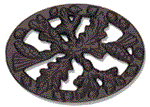 Trivet, Acorn Oval - Black