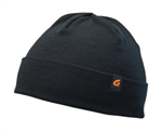 Wool Beanie Double Layer Black