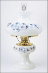 Oil lamps burning lamp oil and using a wick and ...