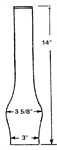 3^ x 14^ Chimney (3/4 Frosted)