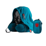 Hooded Travel Neck Pillow Peacock Green