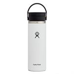 HydroFlask Insulated Bottle - 20oz WM w/ Flex Sip Lid - White