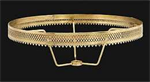 Tripod, 10^ Fancy Banded Ring - Brass Plated