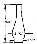 1 5/16^ x 6 3/4^ Chimney