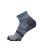 Mixed Stripe Light 1/4 Crew, Stone/Ocean, Med Socks