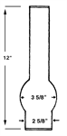 2 5/8^ x 12^ Lamp Chimney