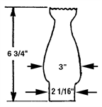 2 1/8^ x 6 1/4^ Chimney - Crimp Top