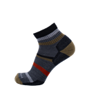 Mixed Stripe Light 1/4 Crew, Coyote, Large Socks