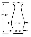2 1/2^ x 7 3/4^ # 1 Crimp Top Chimney