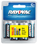 Alkaline C Size - 4 Pk Carded